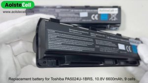 Replacement battery for Toshiba PA5024U-1BRS(4400mAh 6 cells & 6600mAh 9 cells )