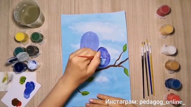 Рисунок птицы. Мастер класс для детей. Творчество