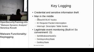 Dynamic Malware Analysis D2P16 Malware Functionality Keylogging Overview