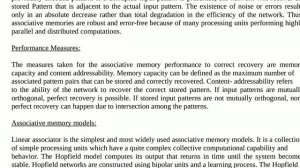 Associative Memory Models Part 2