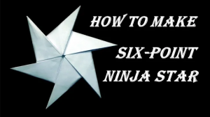 Как сделать шестиконечный Сюрикен из бумаги. Оружие ниндзя. Оригами.mp4
