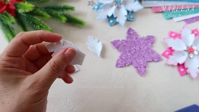 ❄СНЕЖИНКА из ФОАМИРАНА ❄ Легко и просто!