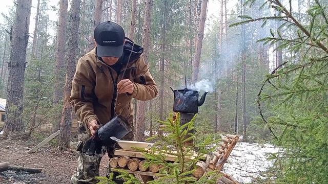 Начало большого ДЕЛА! Прируб лесного дома из бревен. How to build a house in the forest? смотреть онлайн