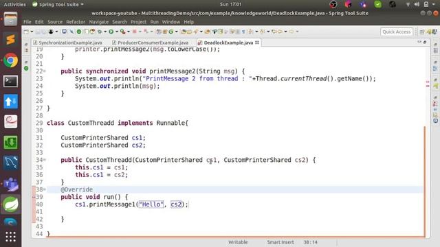 Java Multithreading tutorial | Deadlock - Java Multithreading - 5