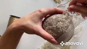 МК Как украсить шар кружевом 🎄🎄🎄💝💝💝