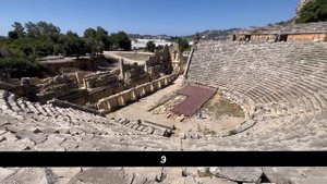 Древний амфитеатр в городе Демре. Город мира. Турция 2023