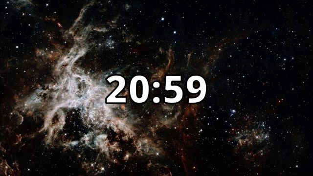 42 Minute Timer with Stars in galaxy and Relaxation Music - Timers Vibe