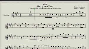 Abba - Happy New Year (Sheet Music for Tenor Saxophone) Dancing Version Sax Cover