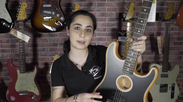 Fender Acoustasonic Stratocaster Ebony Black смотреть онлайн