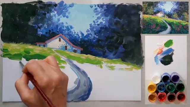 Малюємо дім із галавиною/Paint a house with a lawn смотреть онлайн