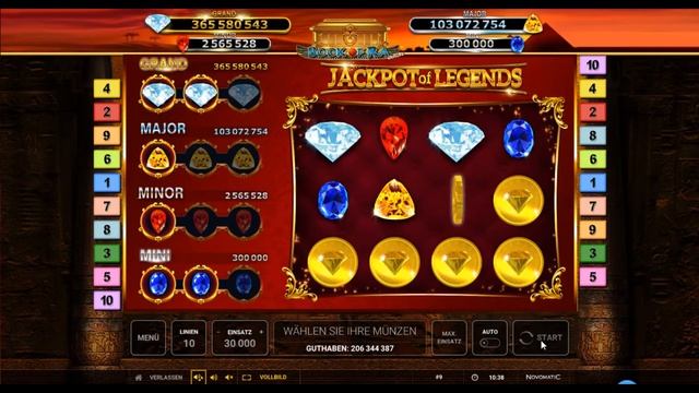 Jackpot Of Legends: Book Of Ra Deluxe - Novomatic / Novoline смотреть онлайн
