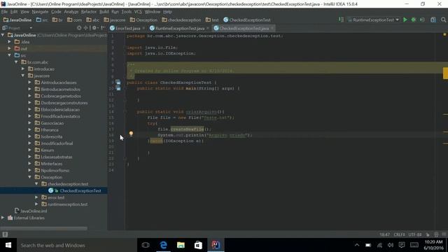 Curso Java Completo - Aula 69: Exceptions: Exceções checked pt 03 смотреть онлайн