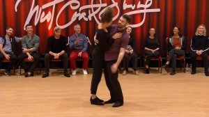 Improv West Coast Swing Dance - Ben Morris & Virginie Grondin - Budafest 2020 Pro Jack & Jill Show