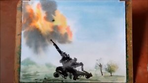 Kargil war drawing by water color.indian army drawing easy