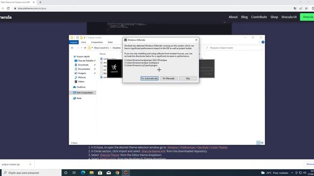 Instalação do Tema Dracula no Eclipse смотреть онлайн