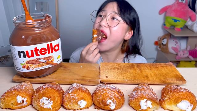 이마트 트레이더스 우유크림볼🍼 누텔라 디저트 먹방 Dessert Mukbang
