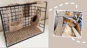 Комплект ковриков, гамака и гнёздышки для клетки грызунов от Haywan