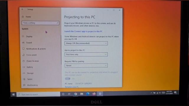 How to connect Huawei P40 Lite phone to Windows 10 Laptop using Windows Projection | share screen