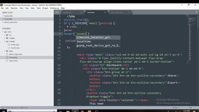 PHP and Mysql Project On Online News Portal -Admin Authentication