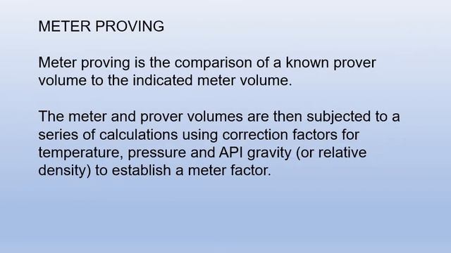 Oil and Gas process (Metering system)