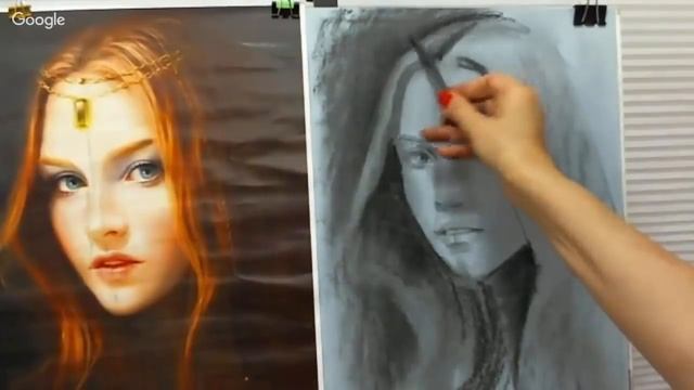 Как нарисовать ПОРТРЕТ УГЛЁМ! Учимся рисовать ПОРТРЕТ! Как Научиться РИСОВАТЬ