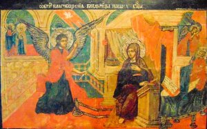 Житие Пресвятой Богородицы - Благовещение,  Свидание с Елизаветой.
