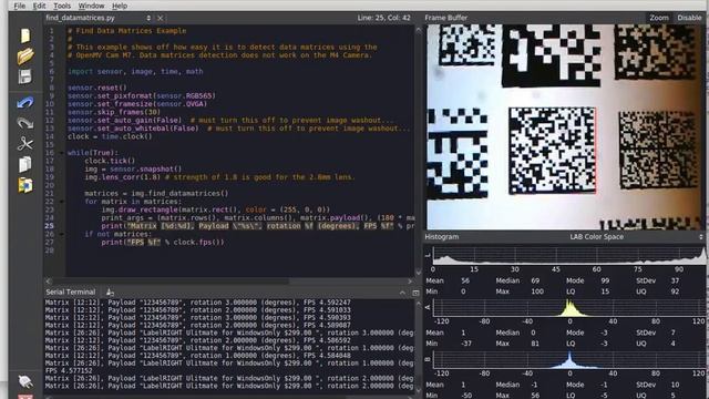 Data Matrix Detection w/ OpenMV Cam M7 смотреть онлайн