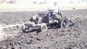 Самодельный трактор из деталей Жигулей