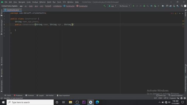 How to create a Constructor in Android studio  #javaprogramming #androiddevelopment