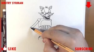 How to draw DrawKill Foxy, FNaF, Как нарисовать Дравкил Фокси, ФНаФ