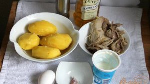 Картофельно-куриные котлеты из отварного мяса