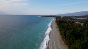 Пляж Пицунды | Черное море | Абхазия Гагра ноябрь 2022