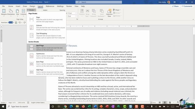 Microsoft Word Tutorial: How to use Section Break in Word смотреть онлайн