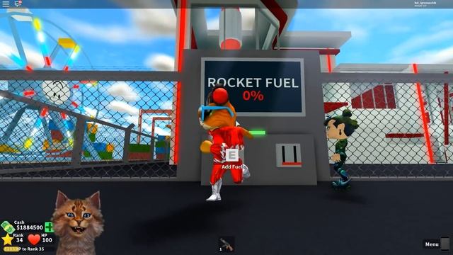 МОЯ КОМАНДА против ОГРОМНОЙ КУРЫ В РОБЛОКС МЭД СИТИ! Котик Игроман Roblox Mad City Event