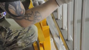 Монтаж колёсоотбойников в Ашан-Братеево