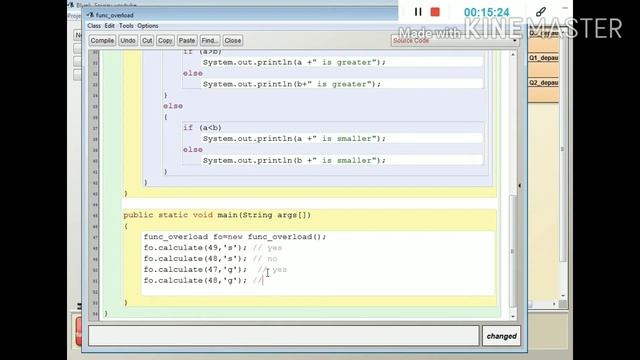 Functions | part-3 function overloading & parameters used in bluej