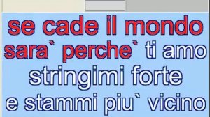 Sarà perchè ti amo karaoke senza voce