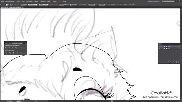 Adobe Illustrator. Создание персонажных иллюстраций. Урок 1. Контур. (Андрей Панченко, Creativshik) смотреть онлайн