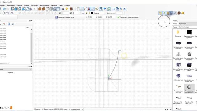 Как построить ручку в Базис-Мебельщике смотреть онлайн