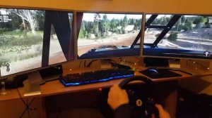 Next Car Game: Wreckfest on triple screen