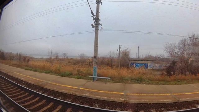 Электричка Волгоград от Тракторная-Пассажирская до Заканальная 09.12.2021, 4k, полное видео улучшен