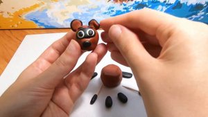 Как слепить из пластилина Винни Пуха. Лепим героев мультфильмов