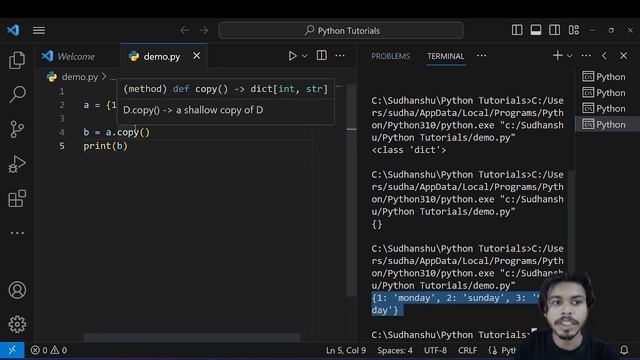 Dictionary built in Methods in python | Dictionaries in python