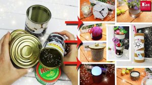 8 ИДЕЙ поделок из КОНСЕРВНЫХ БАНОК своими руками / Что сделать из жестяных банок * Eva-Konfetti