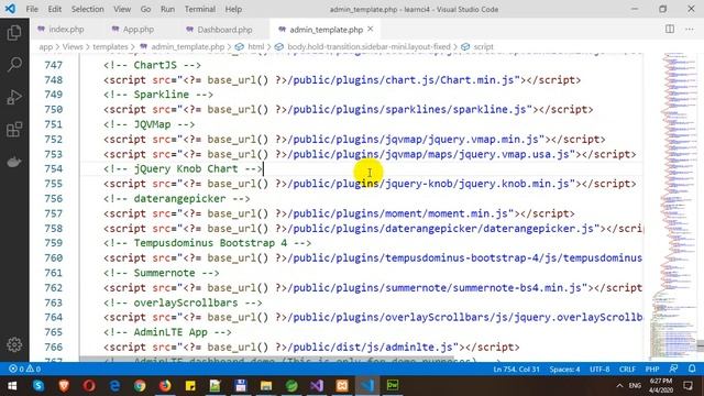 Install AdminLTE Template in CodeIgniter 4