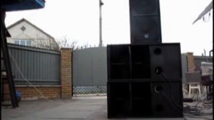 horn subwoofer Martin Audio WLX (рупорный сабвуфер ) .avi