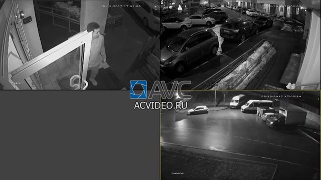 Видеонаблюдение на улице AVC-7600 1.3 Mpx съемка ночь смотреть онлайн