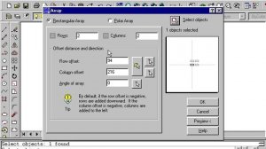 Autocad 12 - Comando Array retangular