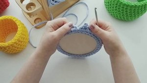 Мастер класс КОРЗИНА узором "диагональные галочки"