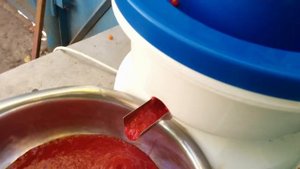 Джем из калины при помощи соковыжималки